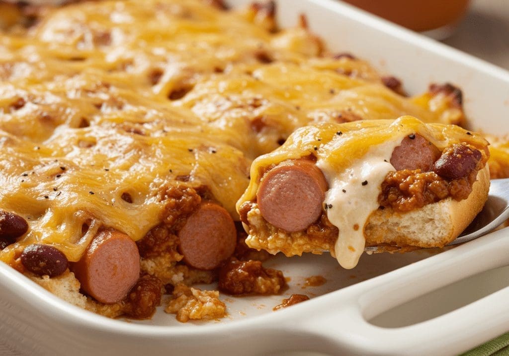 Chili Cheese Hot Dog Casserole Recipe