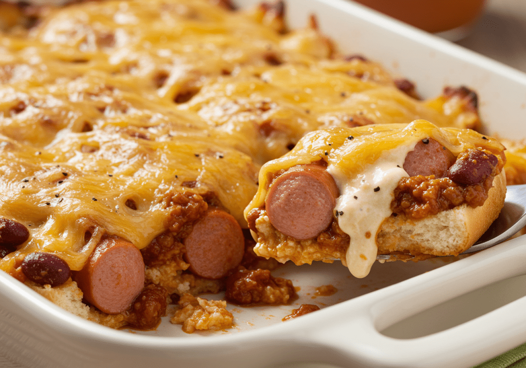 Chili Cheese Hot Dog Casserole Recipe