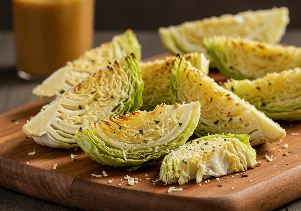 Garlic Parmesan Cabbage Wedges