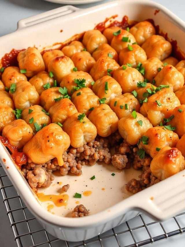 THE BEST HAMBURGER TATER TOT CASSEROLE RECIPE THAT IS THE ULTIMATE COMFORT FOOD