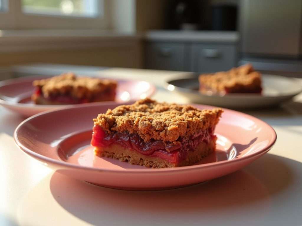 Chocolate Rhubarb Crumble