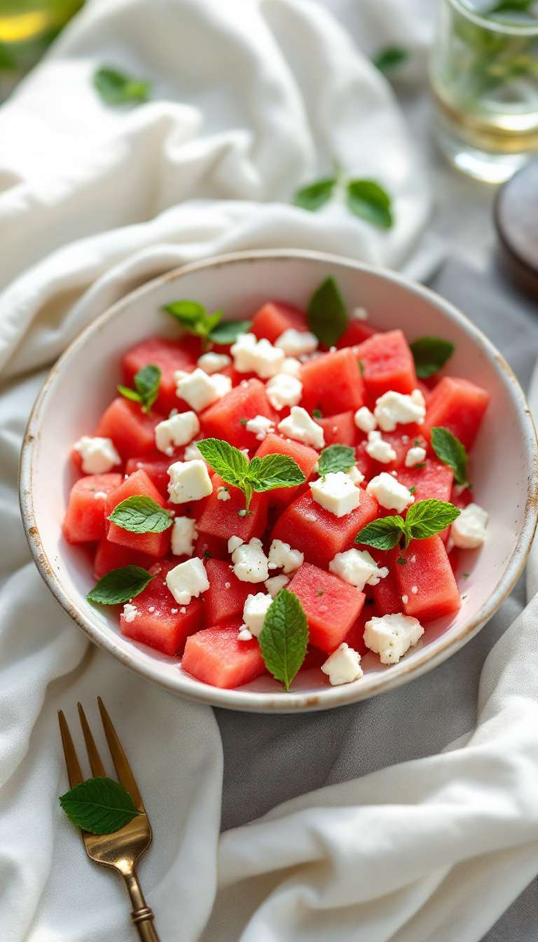 Watermelon & Feta Cheese Summer Salad
