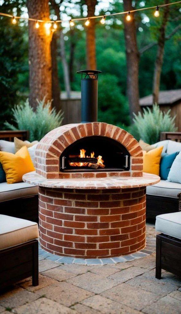 firepit with pizza oven