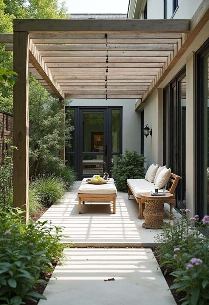 Pergolas With Slatted Roofs