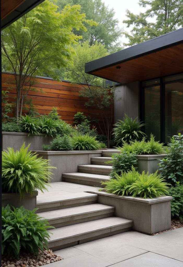Modular concrete planters