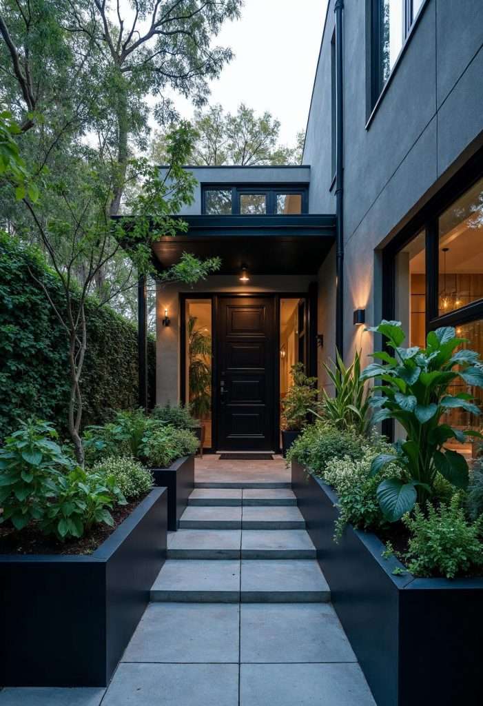 Flower Bed Ideas for the Front of Your House for herb garden in front of modern home