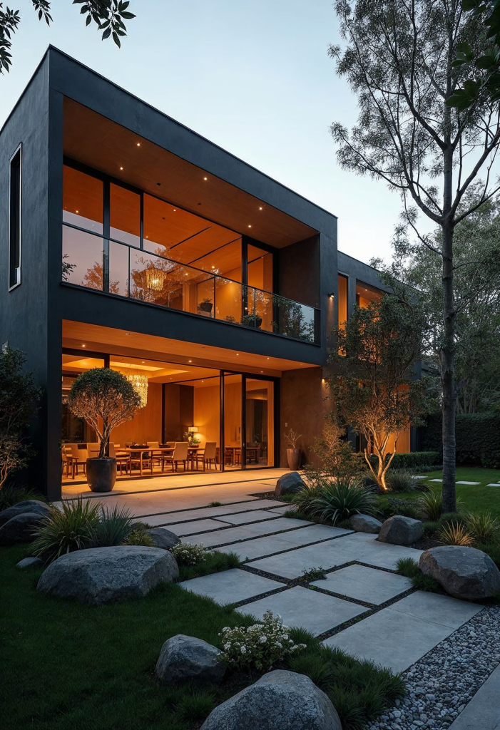 zen garden inspired Flower Bed Ideas for the Front of Your House