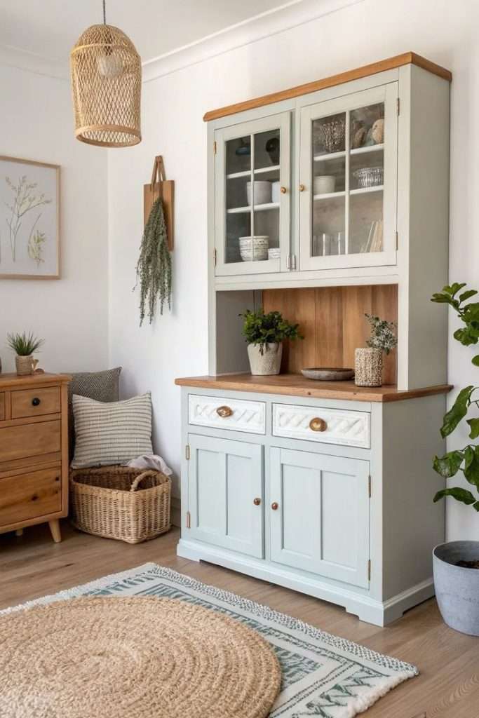 freestanding hutch dresser