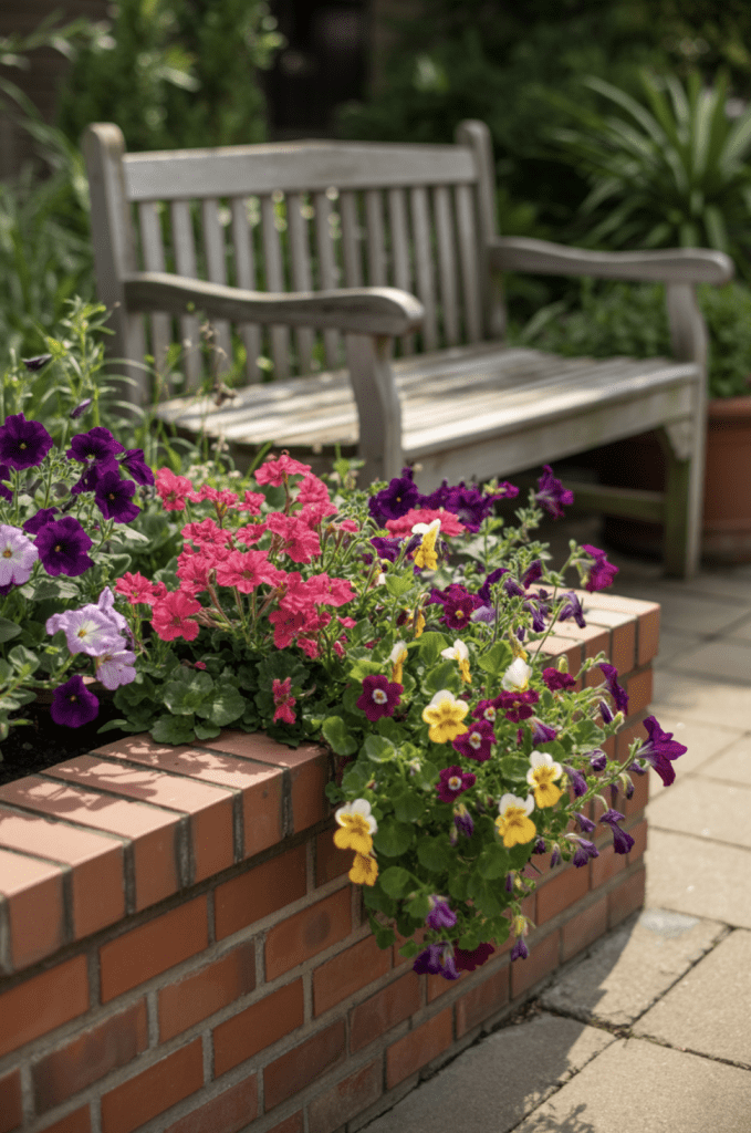 red brick flower bed ideas