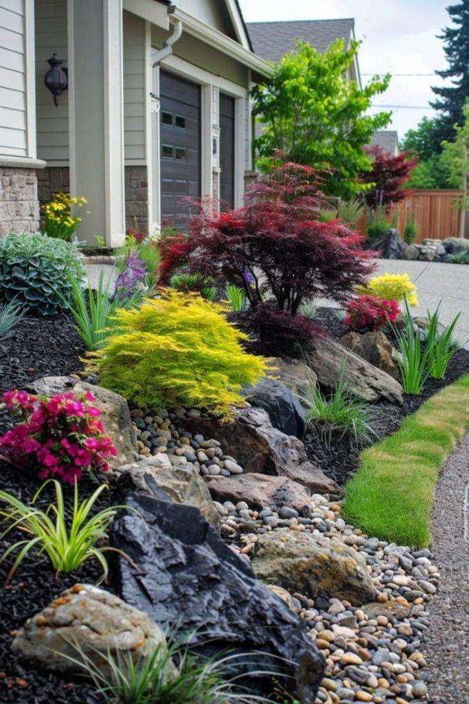 Evergreen Flower Bed Ideas for the Front of Your House