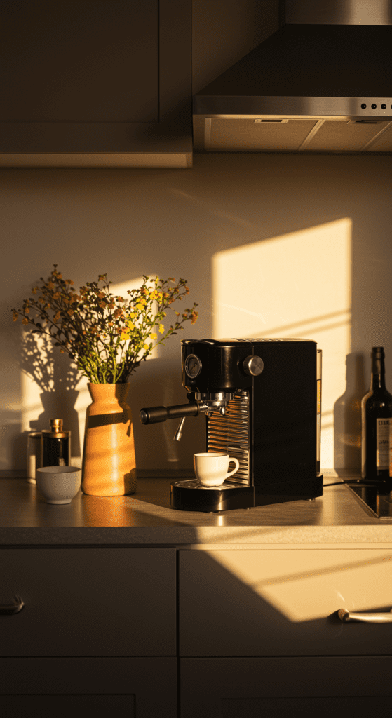 sleek coffee station