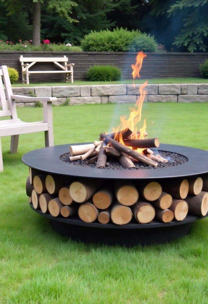 steel & circular Backyard Fire Pit