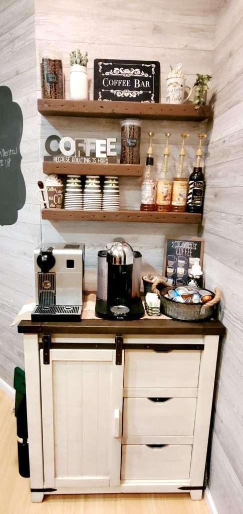 vintage feel coffee station idea