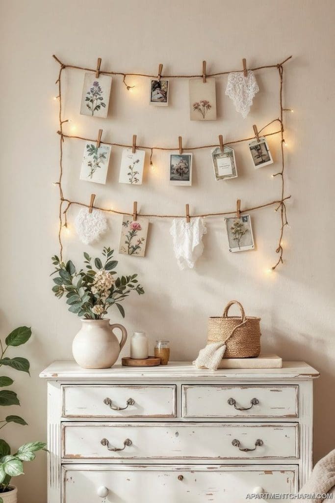 clothes peg hanging art