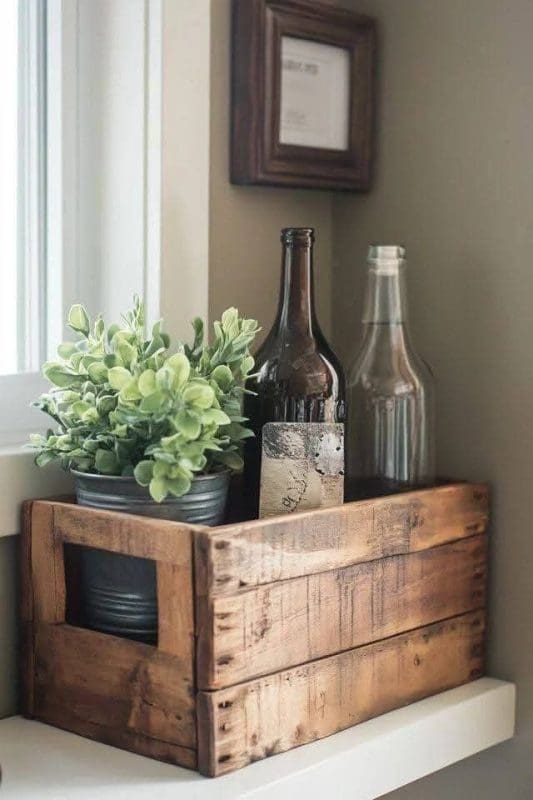 distressed wooden box
