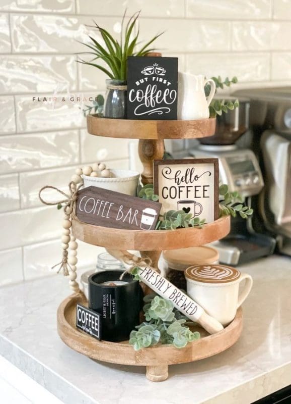 tiered farmhouse tray