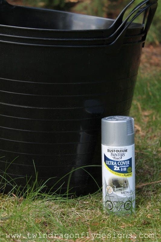 faux galvanized bucket