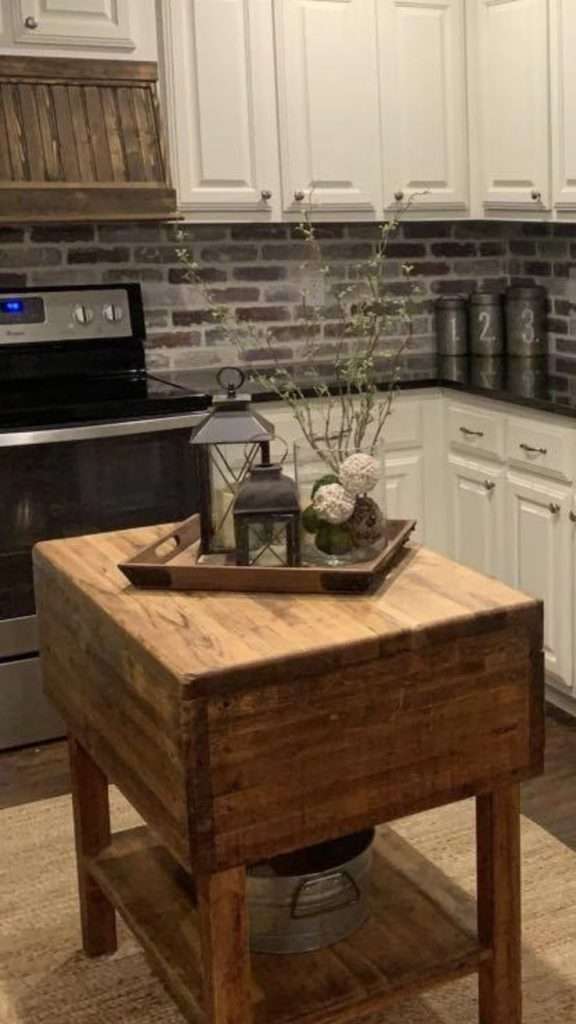 earthy kitchen ideas for wooden island
