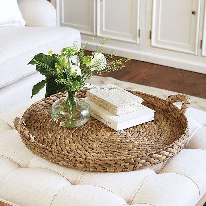 rattan basket Ottoman Tray Ideas