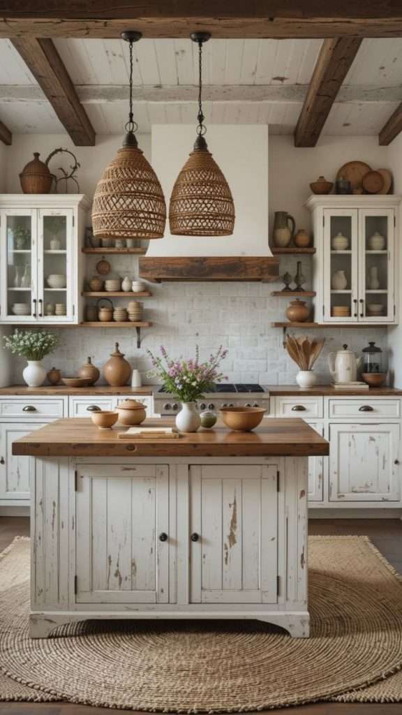Sisal Rugs in earthy kitchen