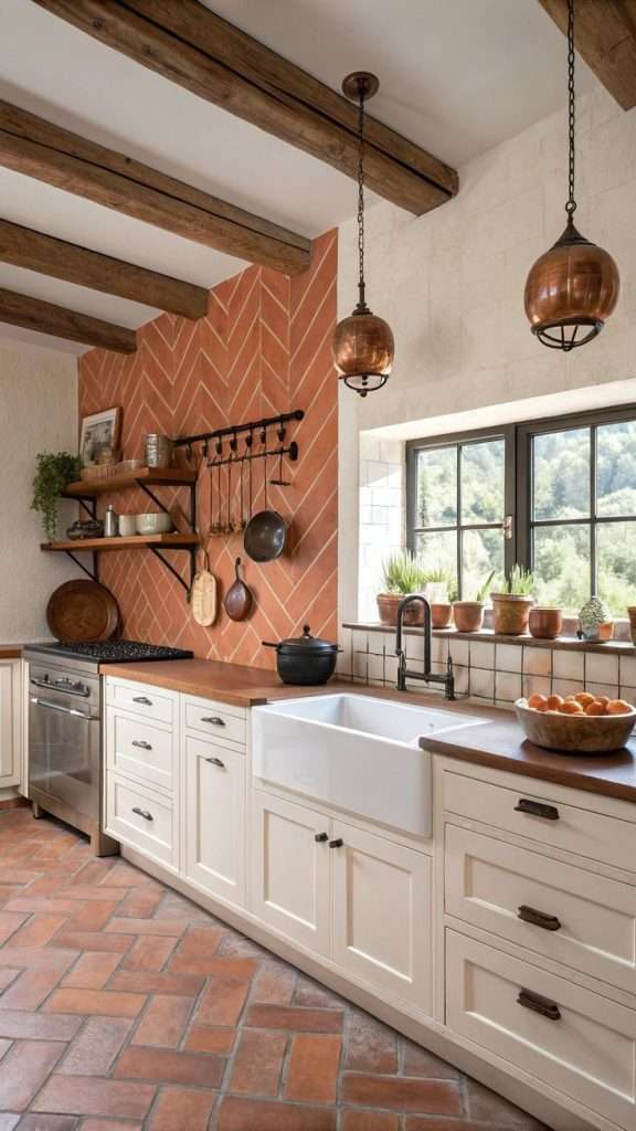 Terracotta Tile Backsplash