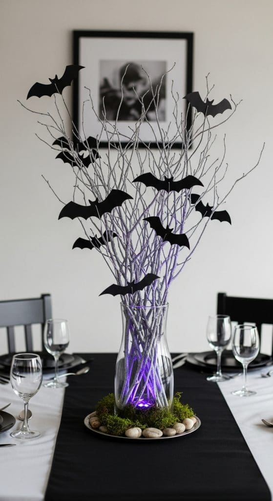 spooky bats centrepiece