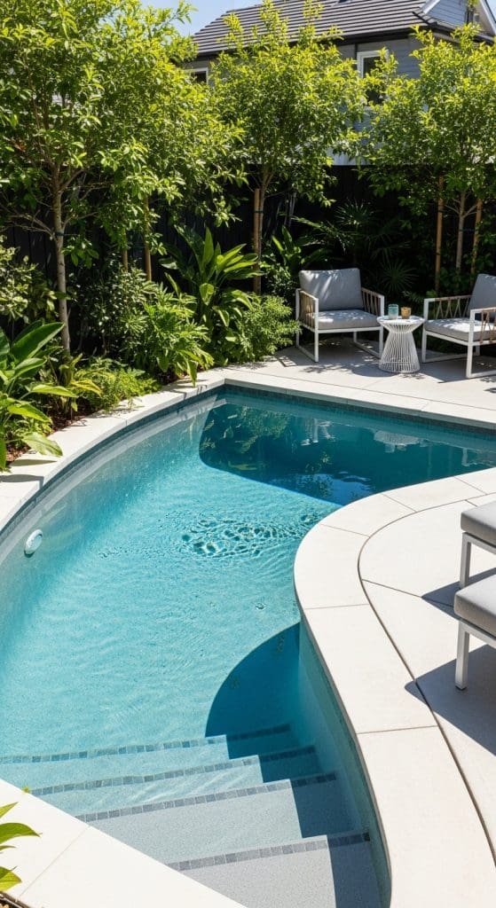 curved pool
