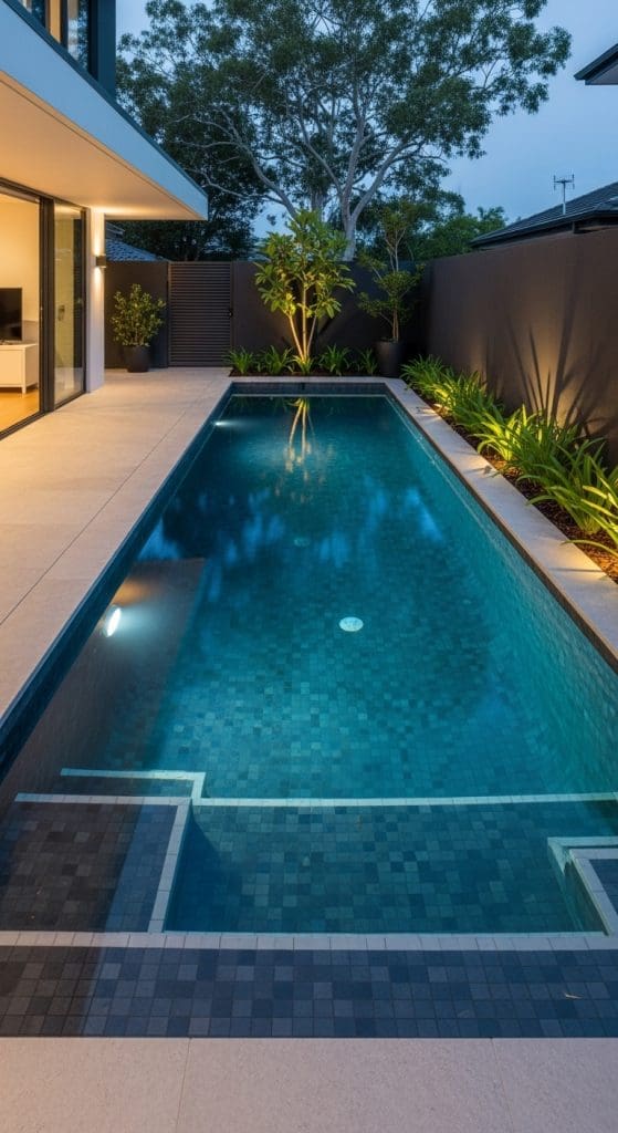 Lap style pool