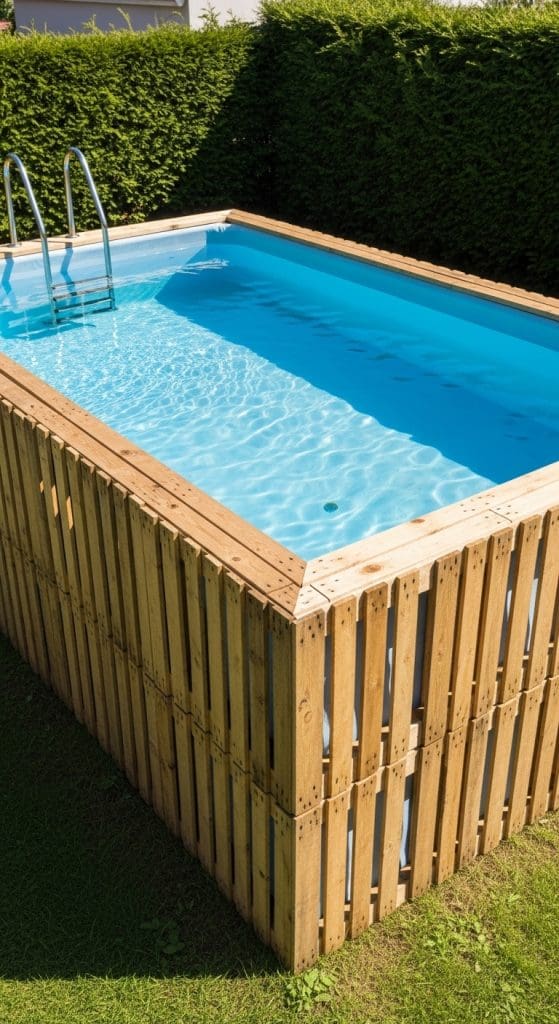 wooden pallet swimming pool