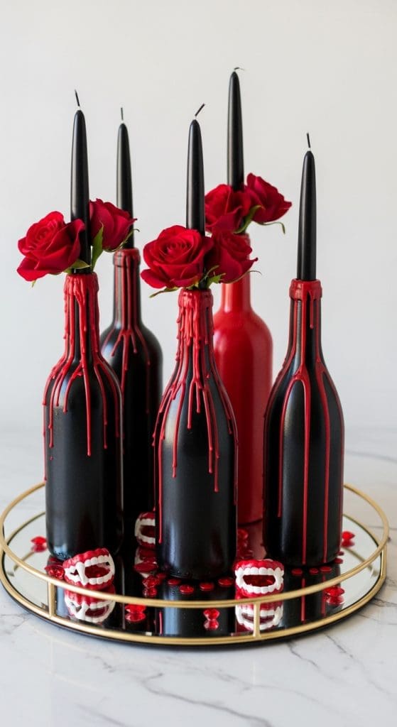Vampire themed wine bottles