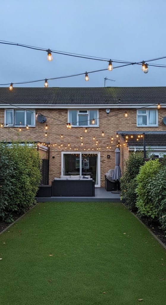 string led lights in garden