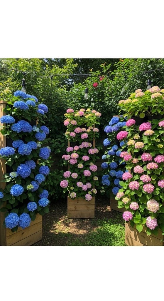 vertical Hydrangea garden ideas