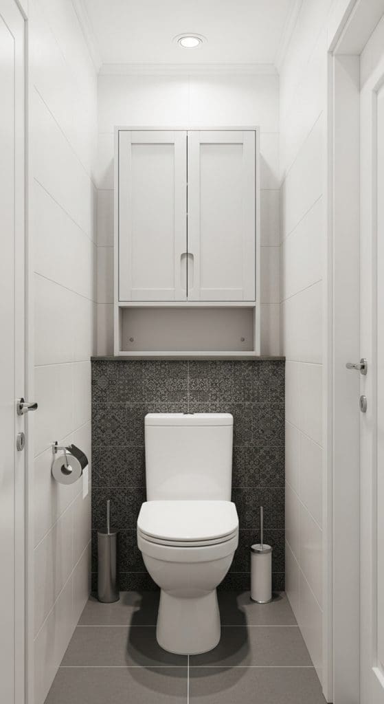 two door wall cabinet Over the Toilet Storage Ideas