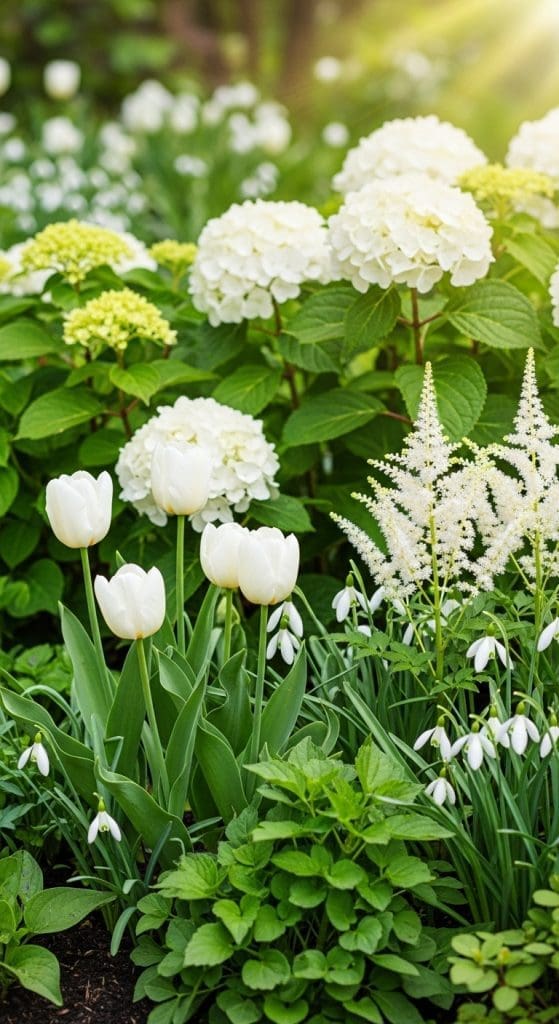 all white Hydrangeas Hydrangea Garden Ideas