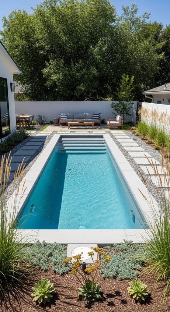 plunge pool with steps