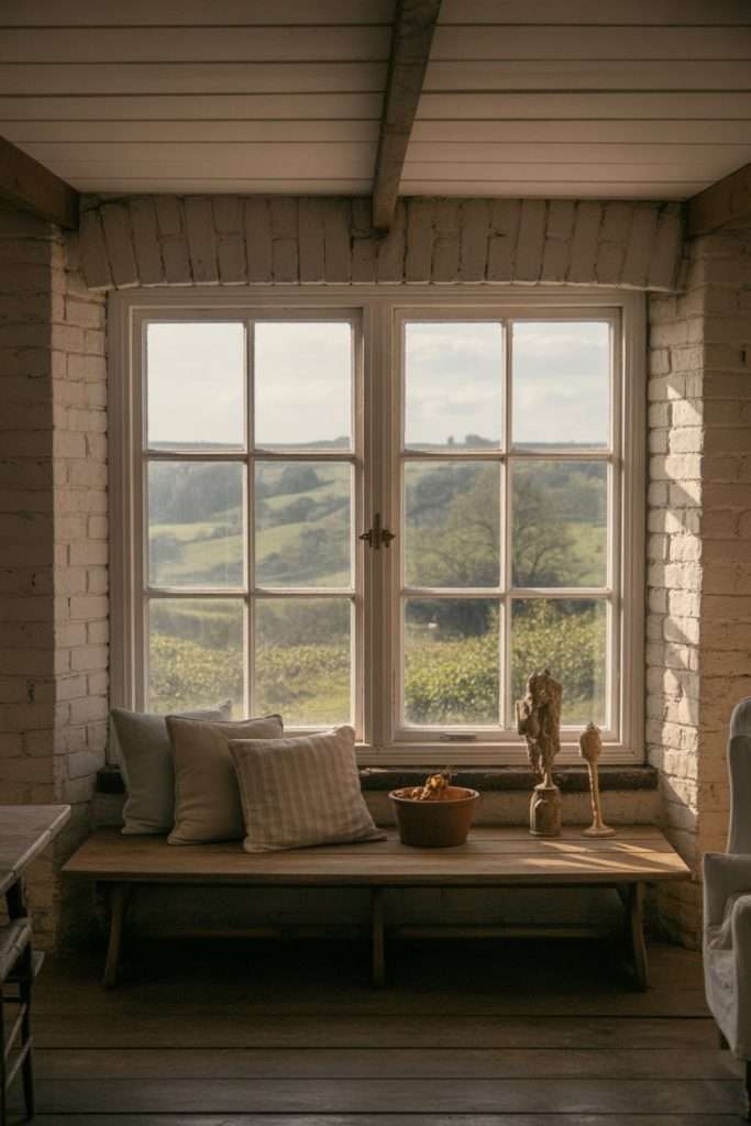 large picture window is great for Farmhouse Barndominium Ideas
