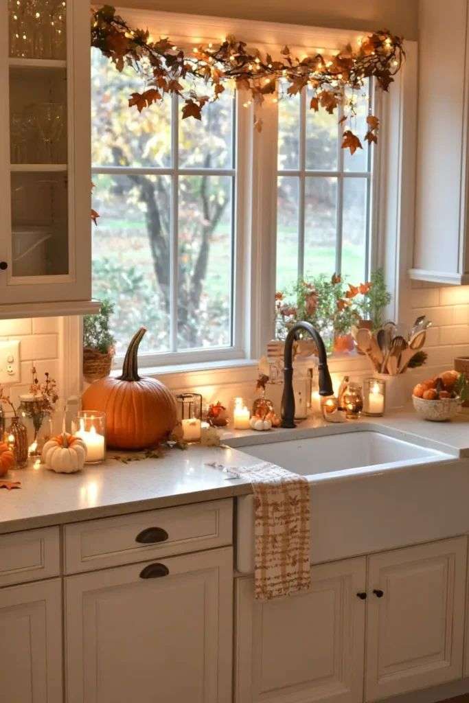 autumn Kitchen Counter Decor Ideas