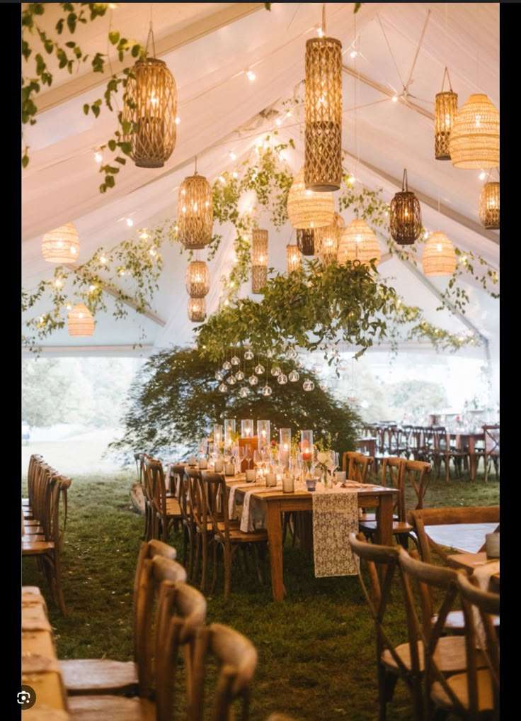 backyeard wedding set up