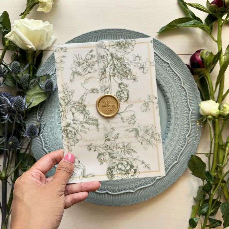 wax seal wedding invite