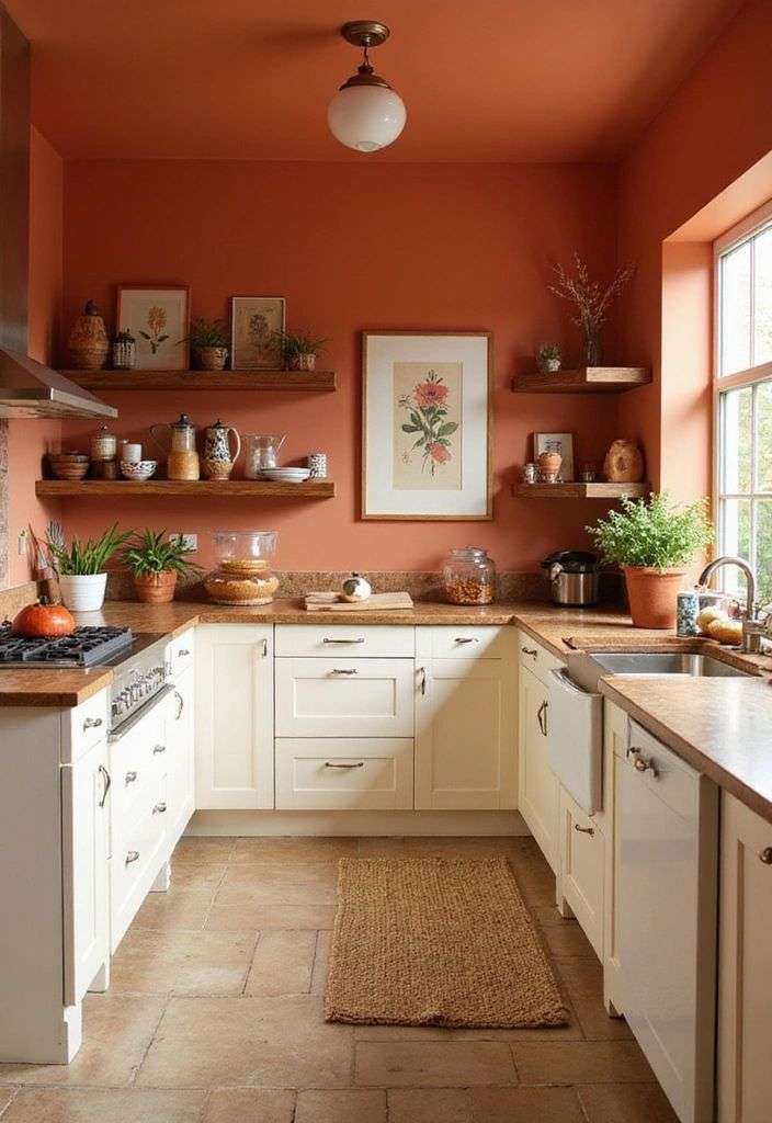 clay coloured walls