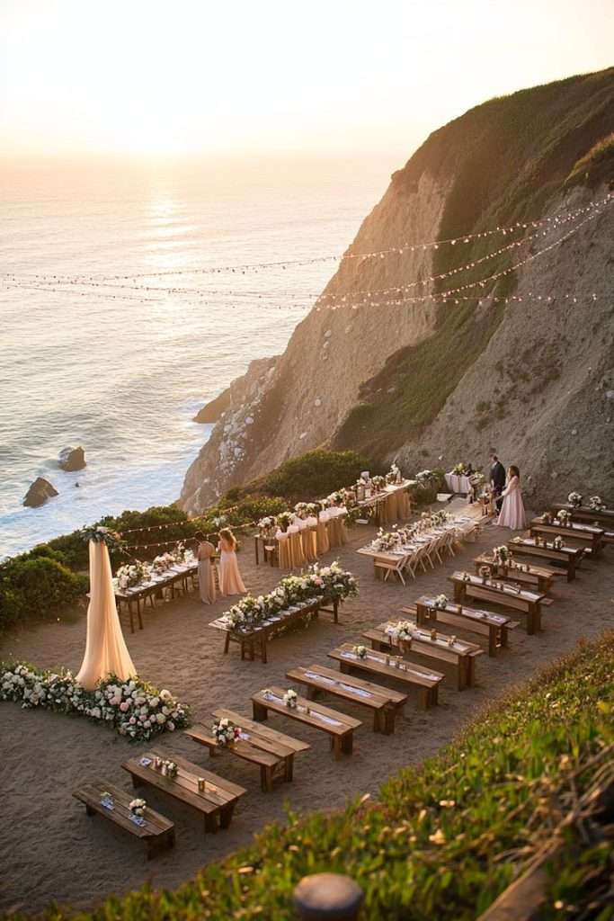 cliff side earthy wedding ideas