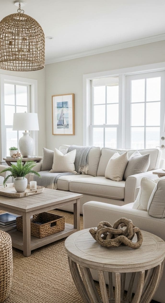 20 Coastal Casual Living Room Ideas