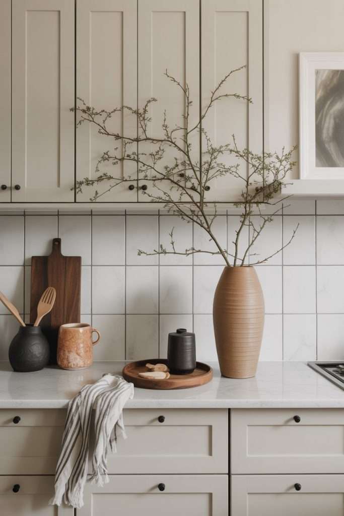 dried plant Kitchen Counter Decor Ideas