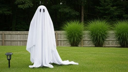 DIY tomato cage ghost