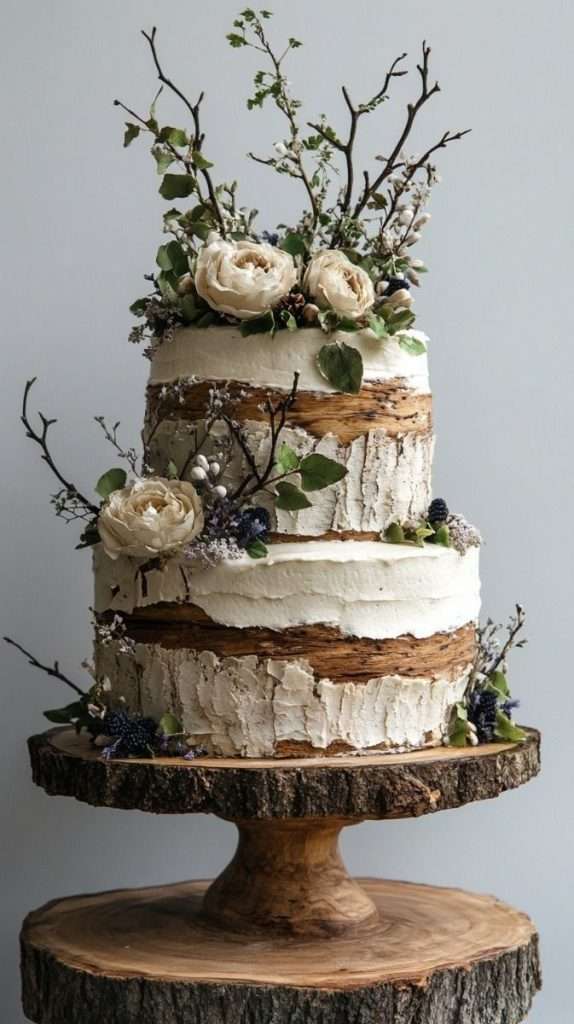 earthy wedding ideas for wedding cake