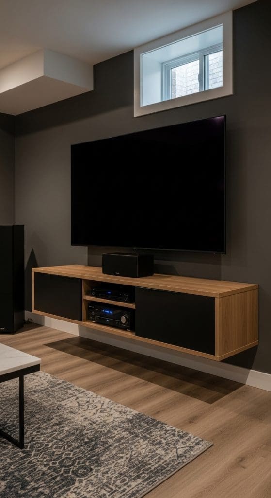 Floating media console 