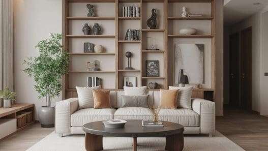 behind couch wall decor