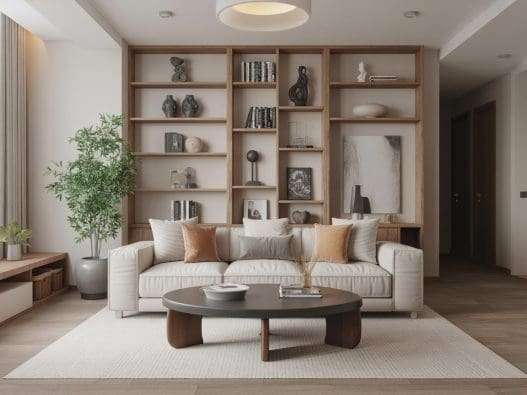 behind couch wall decor
