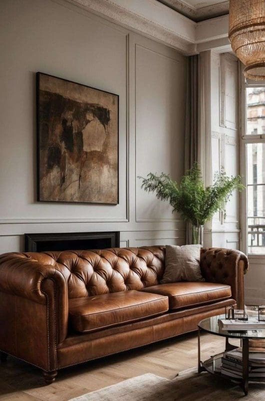20 Leather Couch Decor Ideas