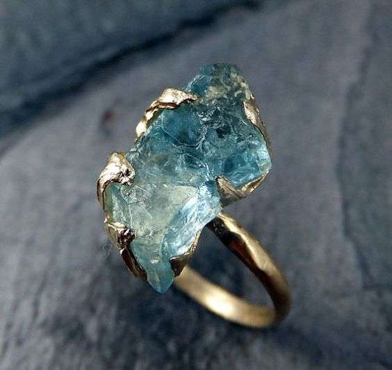 raw gemstone wedding ring for earthy wedding ideas